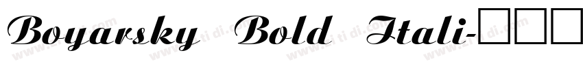 Boyarsky Bold Itali字体转换